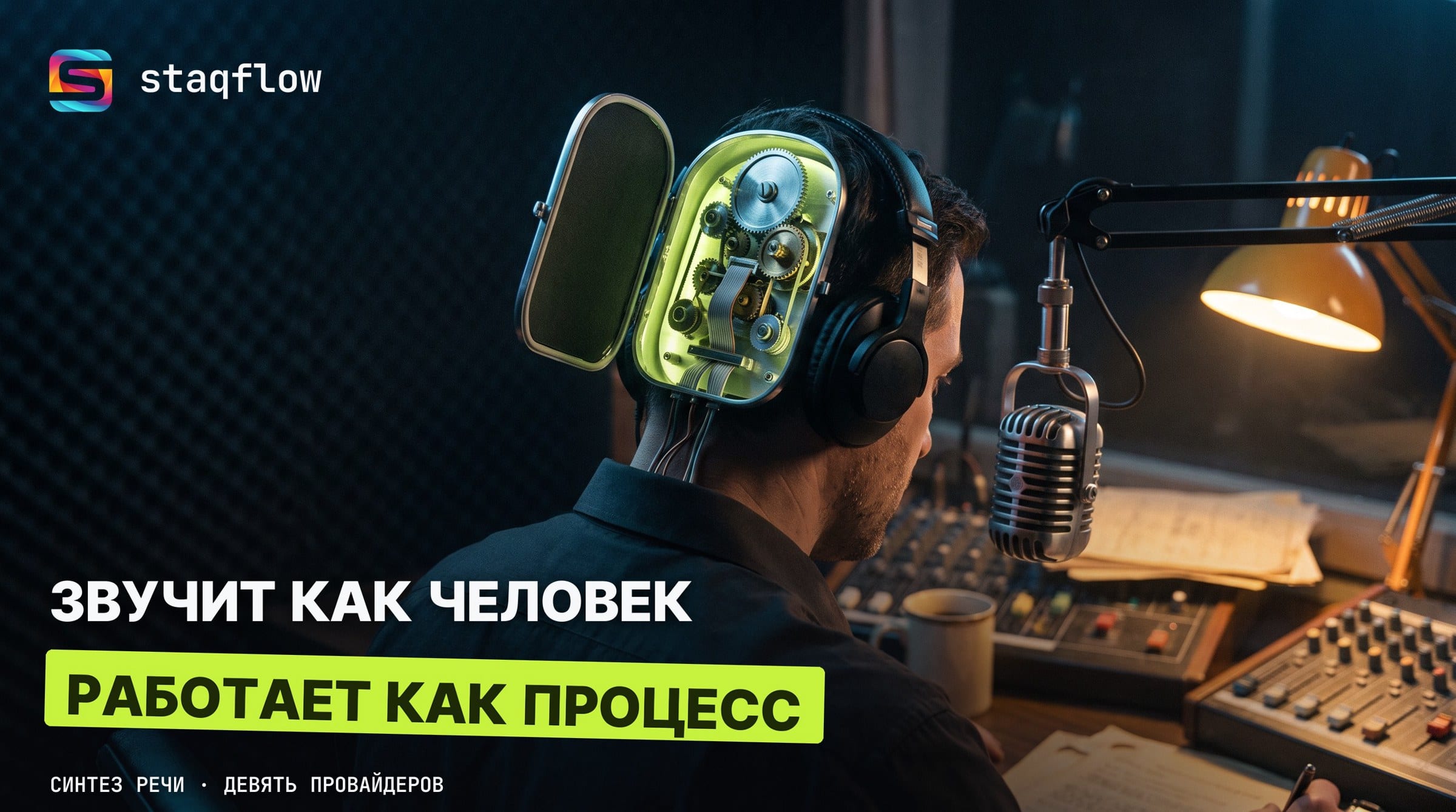 Синтез речи в workflow: новая нода Staqflow — текст на входе, аудиофайл на выходе