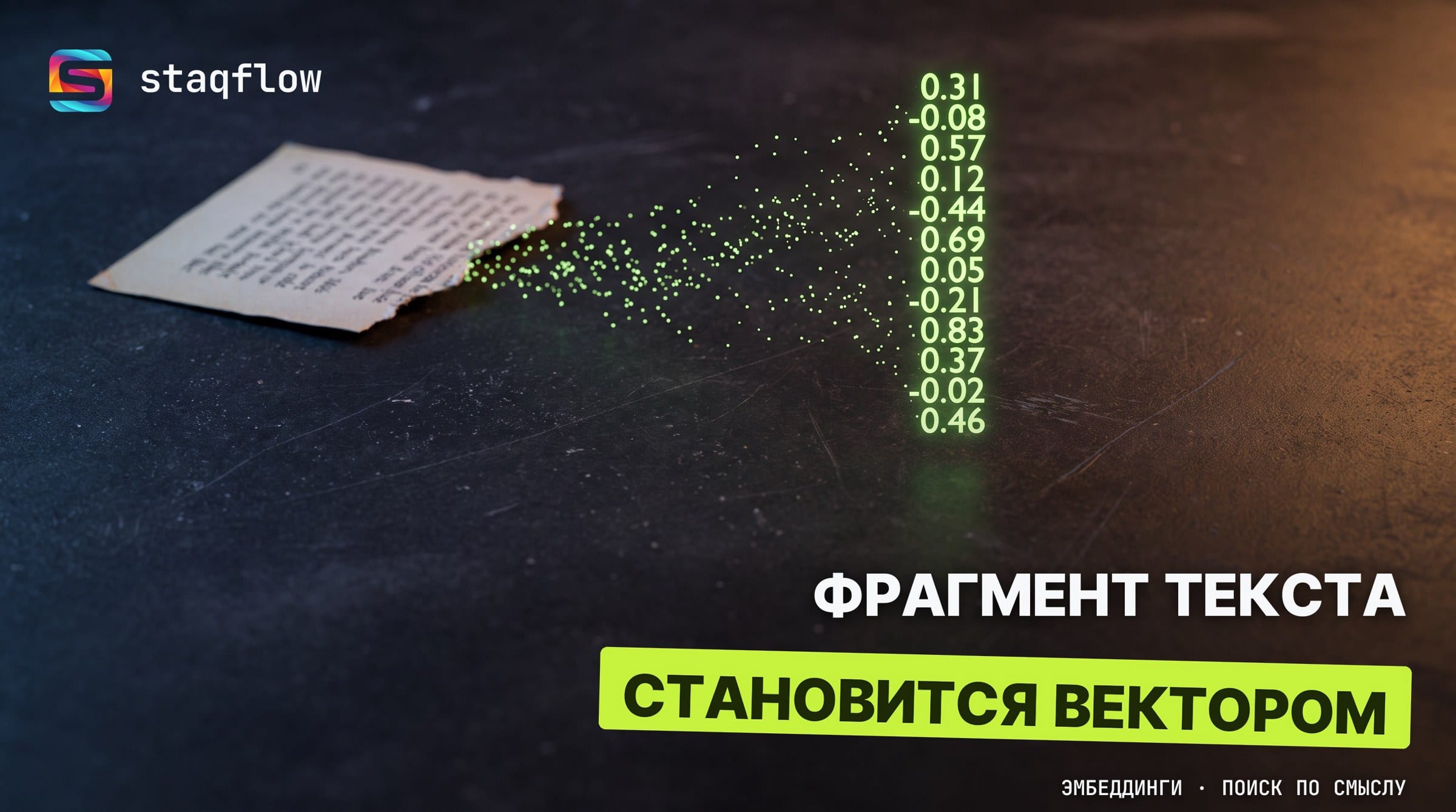 Эмбеддинги в workflow: новая нода Staqflow для поиска по смыслу и векторных баз