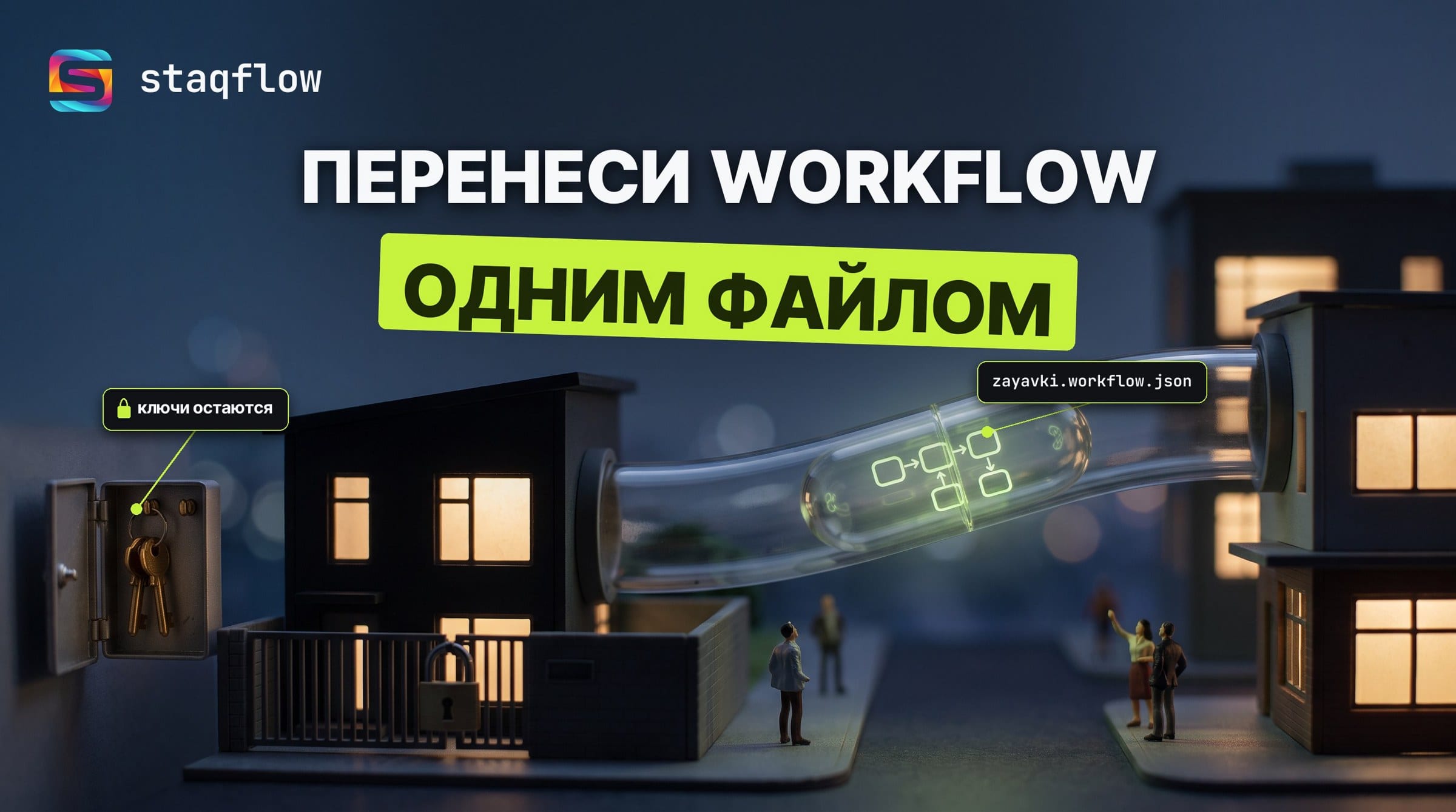 Экспорт и импорт workflow в Staqflow: как перенести процесс автоматизации между пространствами и серверами